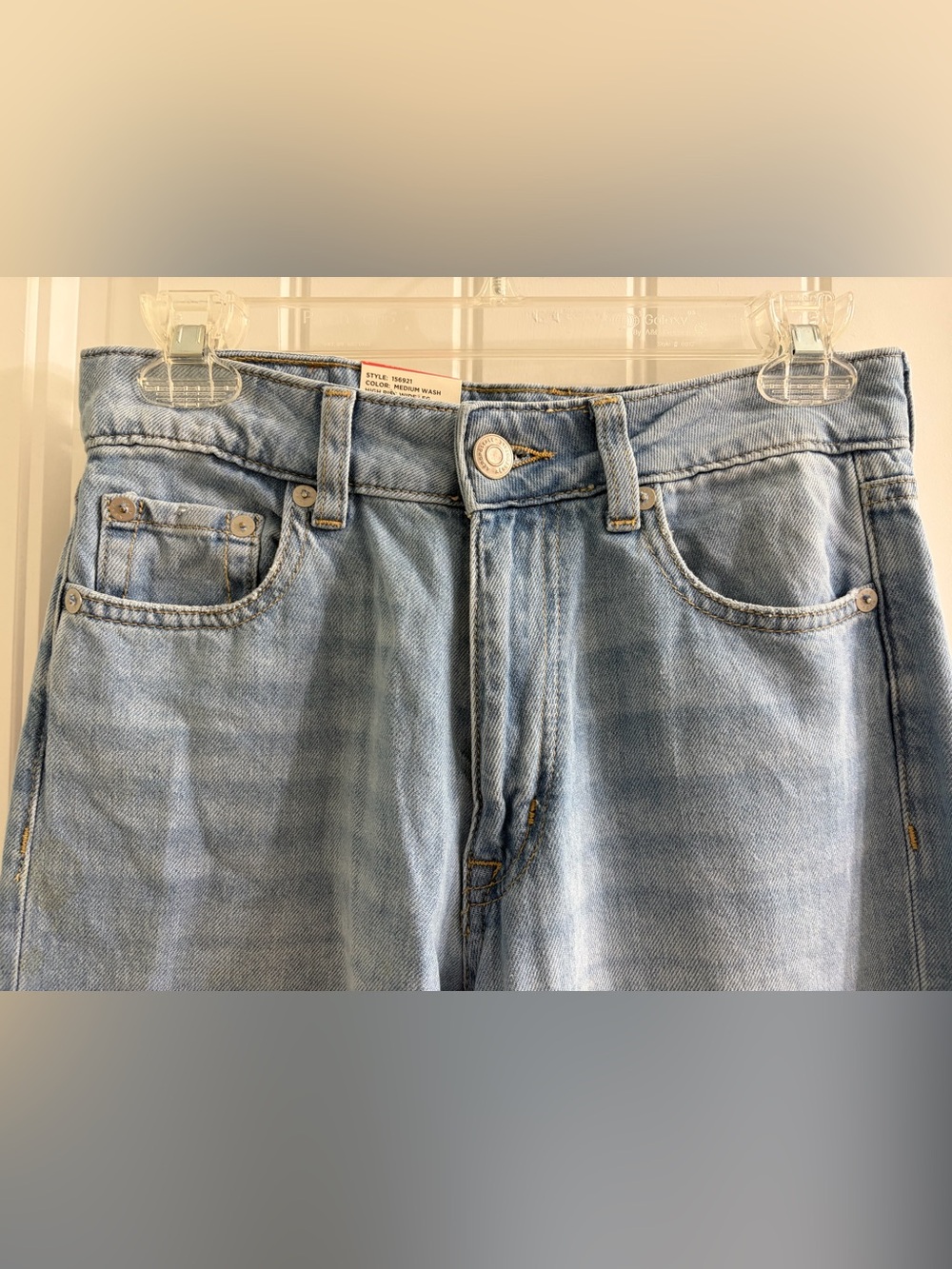 NWT Aéropostale Medium Wash High-Rise Vintage-Inspired Full Wide Leg Jeans Sz 2 - Picture 6 of 7